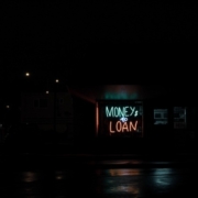 A sign stating money to loan