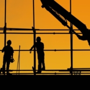 Two construction planners at a construction site